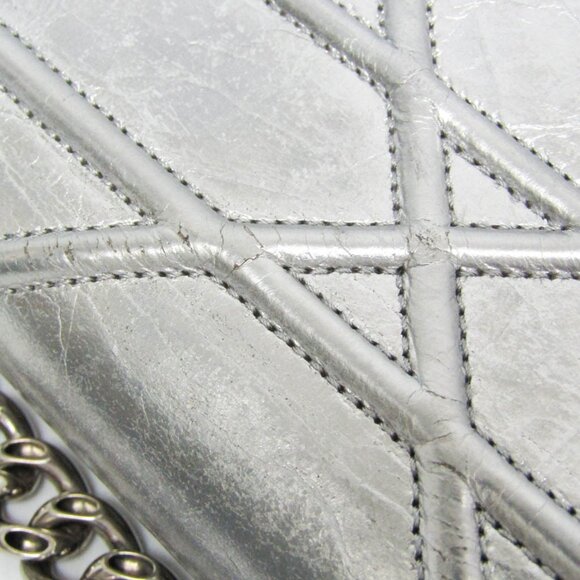 CHRISTIAN DIOR Silver Leather Shoulder Bag - Picture 9 of 16